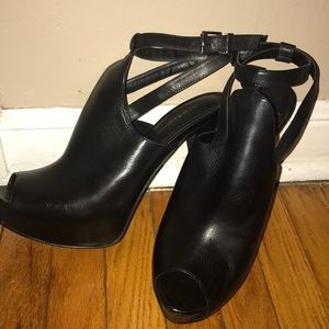 BCBGeneration Leather Platform Heels